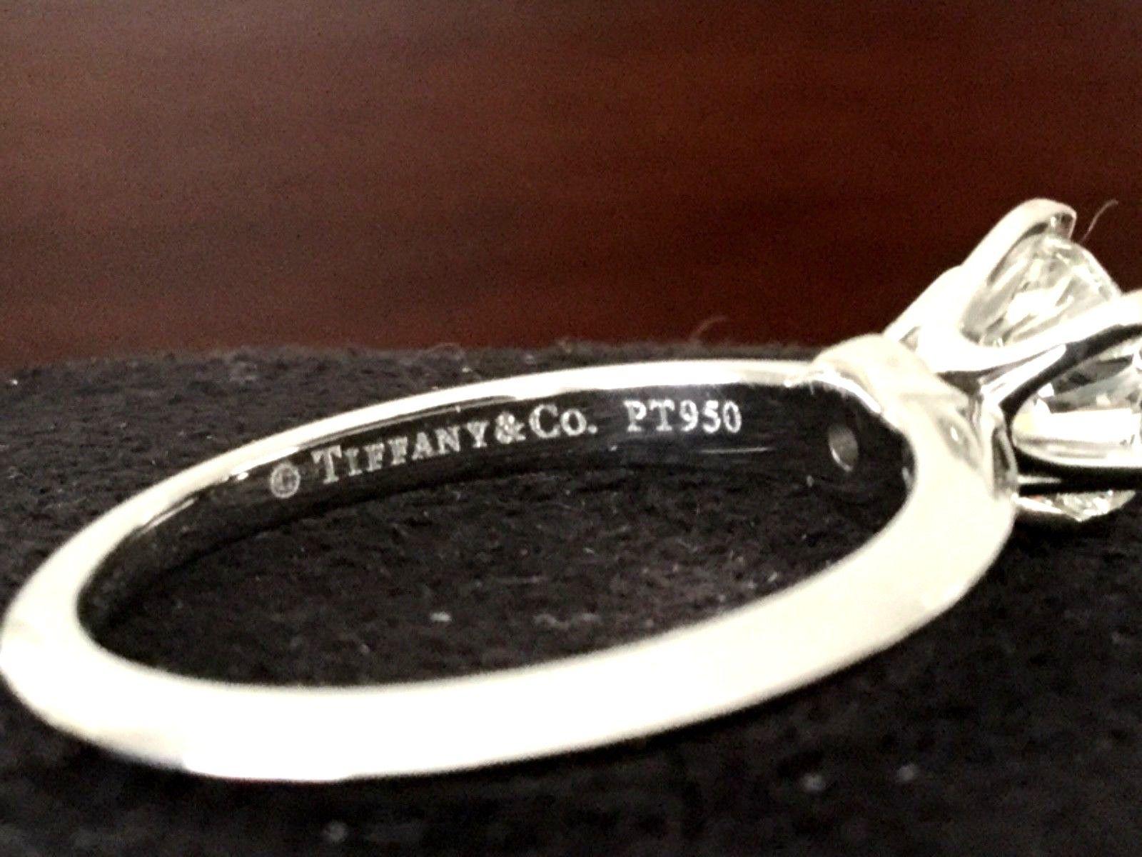 Tiffany & Co. Platinum Diamond 1.02 Carat Round Engagement Ring Unworn 2