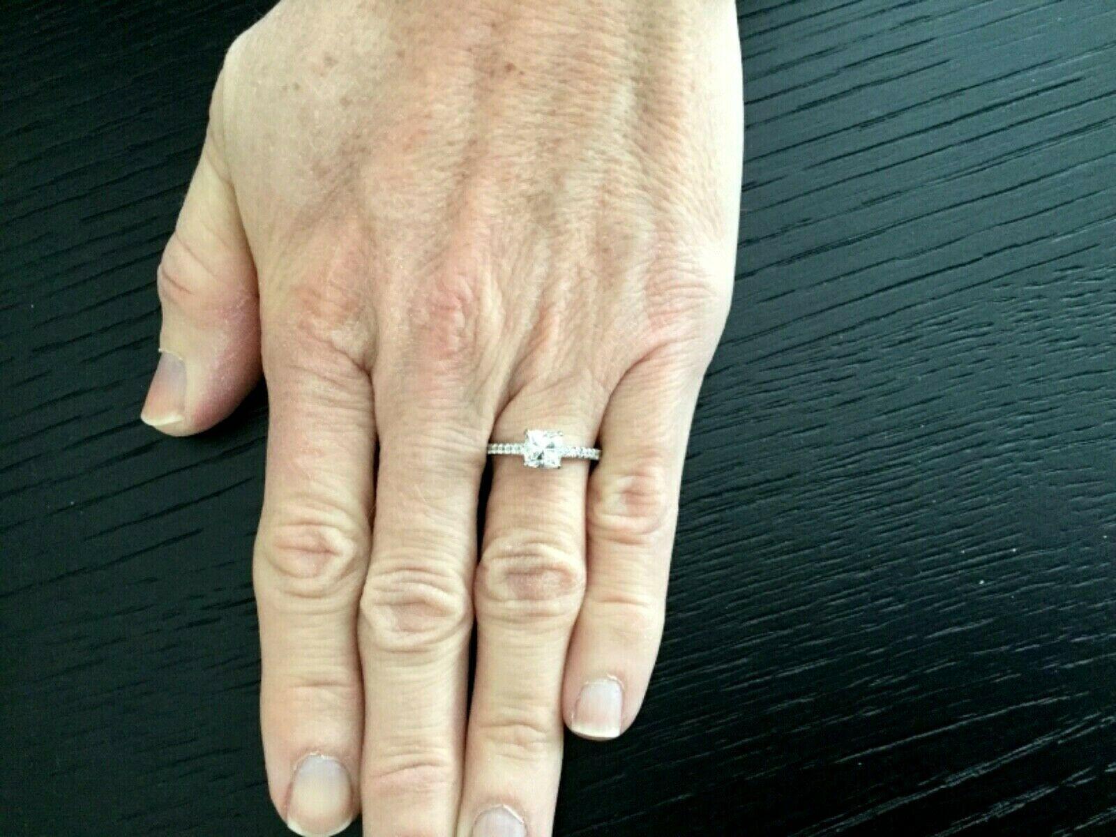 Women's Tiffany & Co. Platinum Diamond 1.09 Carat NOVO Engagement Ring H VS2