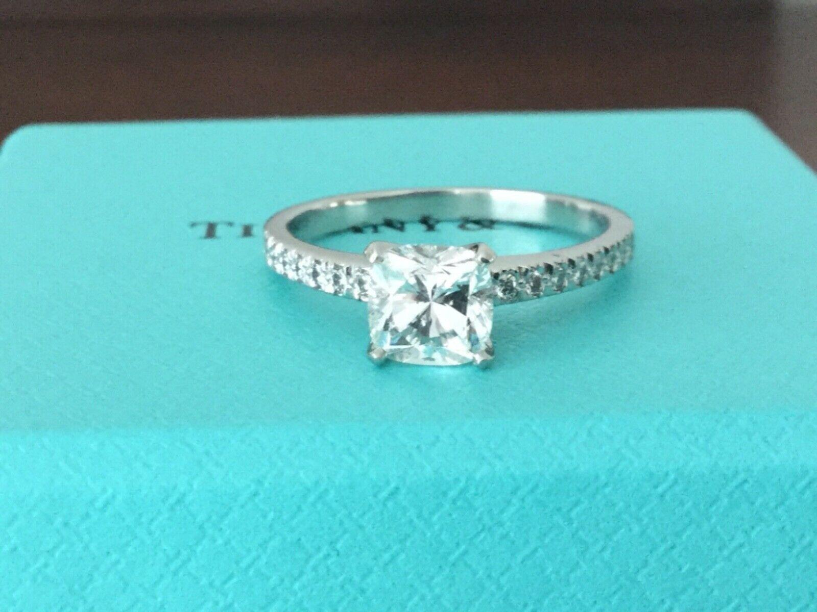 Tiffany & Co. Platinum Diamond 1.09 Carat NOVO Engagement Ring H VS2 1