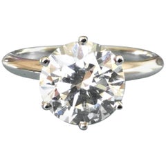 Tiffany & Co. Platinum Diamond 1.13 Carat Round Engagement Ring I VVS1