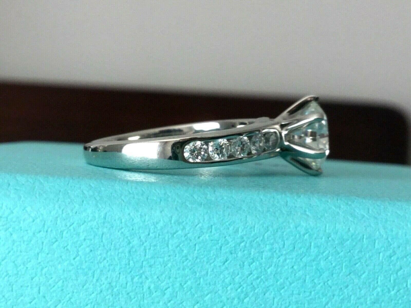 Tiffany & Co. Platinum Diamond 1.17 Carat Round Engagement Ring G VS2 4