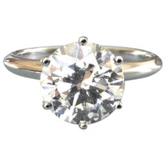 Tiffany & Co. Platinum Diamond 1.19 Carat Round Engagement Ring I VS2