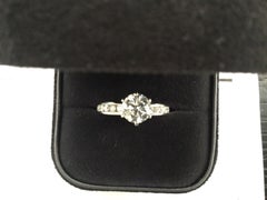 Tiffany & Co. Platinum Diamond 1.24 Carat Round Engagement Ring H VVS2