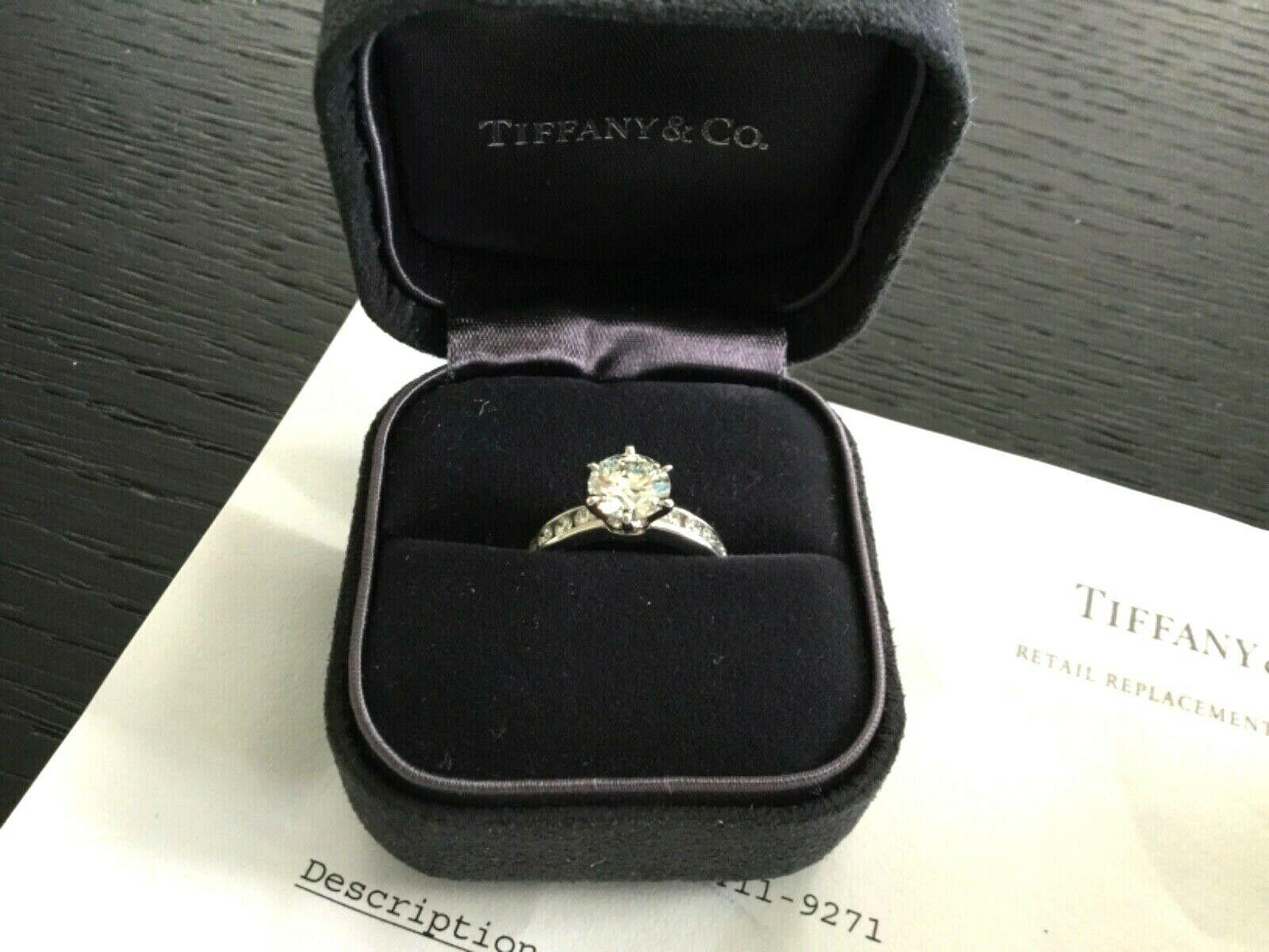 Tiffany & Co. Platinum Diamond 1.24 Carat Round Engagement Ring H VVS2 For Sale 4