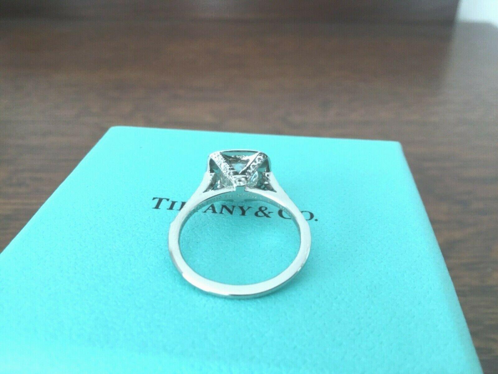 Tiffany & Co. Platinum Diamond 1.29 Carat Legacy Engagement Ring H VS1 6