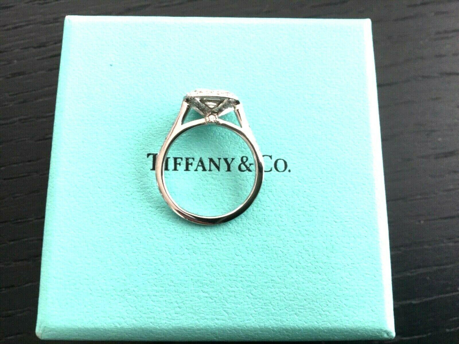 Tiffany & Co. Platinum Diamond 1.29 Carat Legacy Engagement Ring H VS1 7
