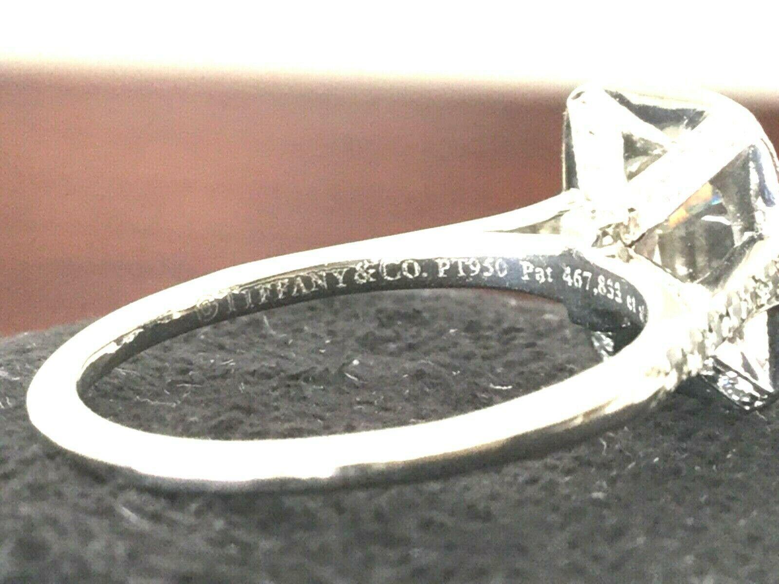 Tiffany & Co. Platinum Diamond 1.29 Carat Legacy Engagement Ring H VS1 4