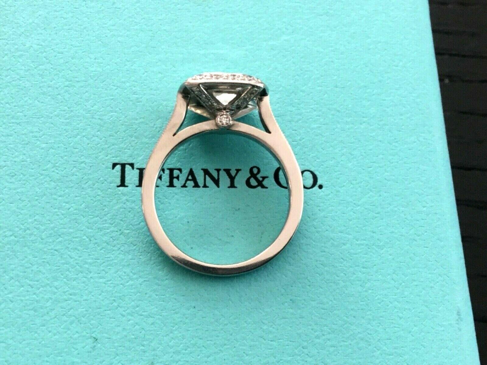 Tiffany & Co. Platinum Diamond 1.44 Carat Legacy Engagement Ring H VVS2 3 EXC 7