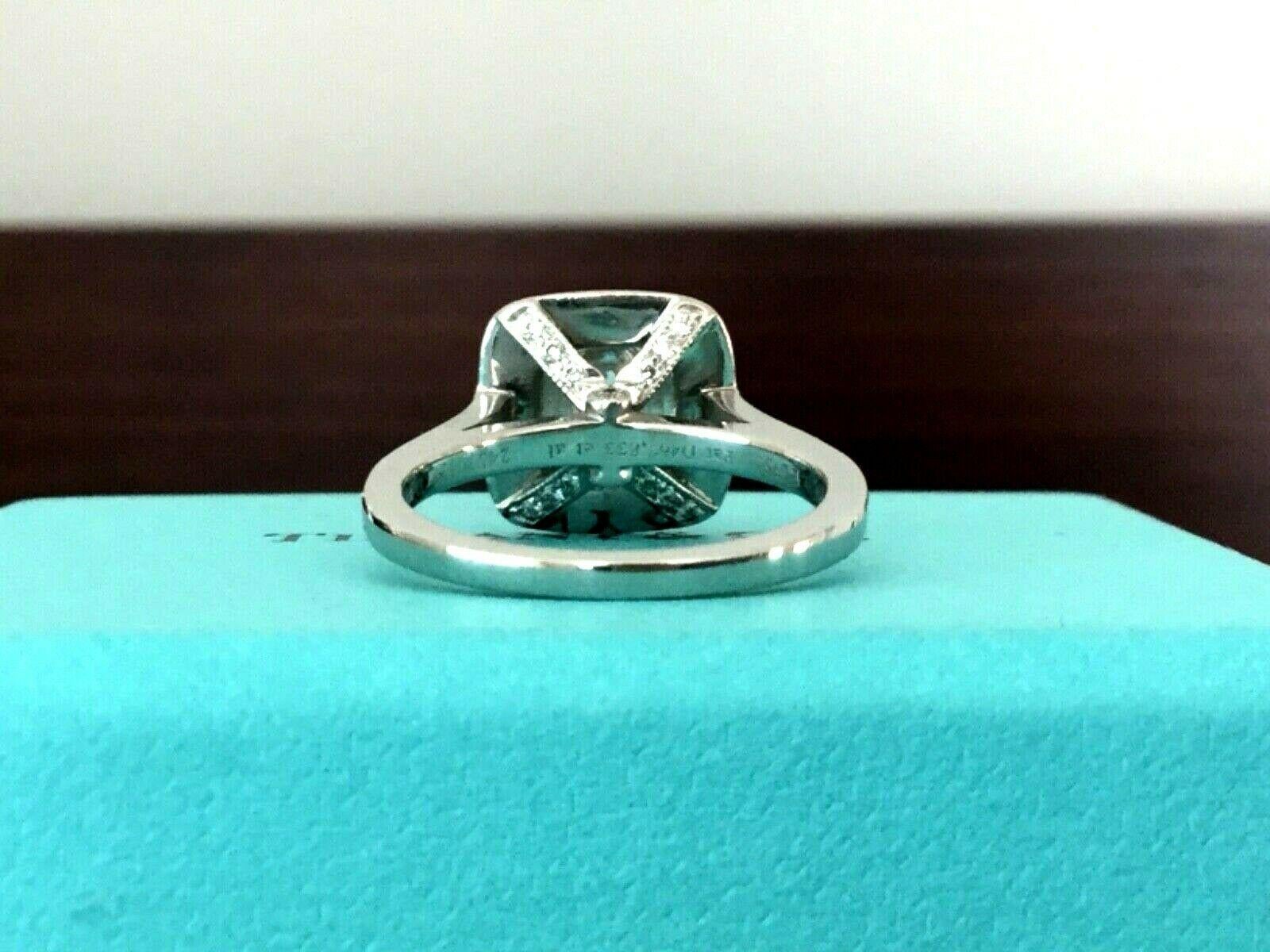 Tiffany & Co. Platinum Diamond 1.44 Carat Legacy Engagement Ring H VVS2 3 EXC 3