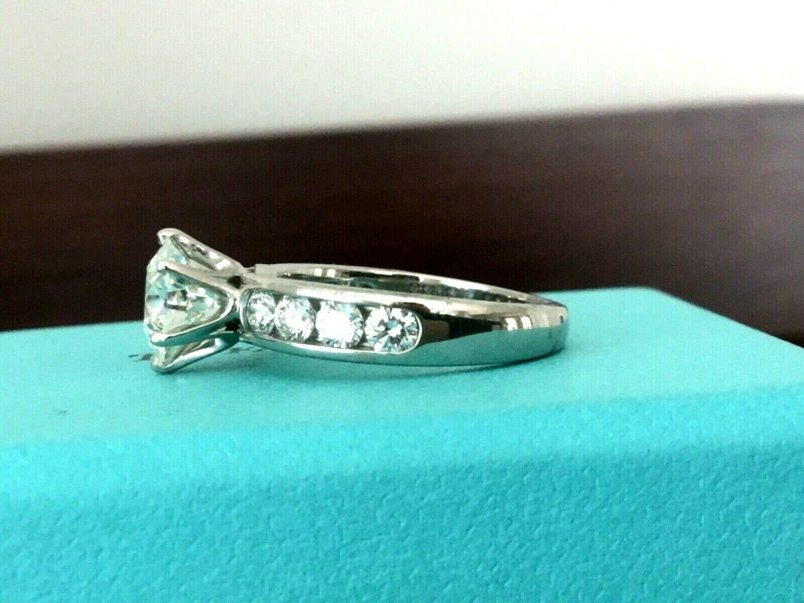 Tiffany & Co. Platinum Diamond 1.47 Carat Round Engagement Ring G VVS2 Triple Ex For Sale 1
