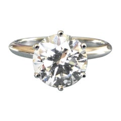 Tiffany & Co. Platinum Diamond 1.71 Carat Round Engagement Ring I VS1 Triple Exc