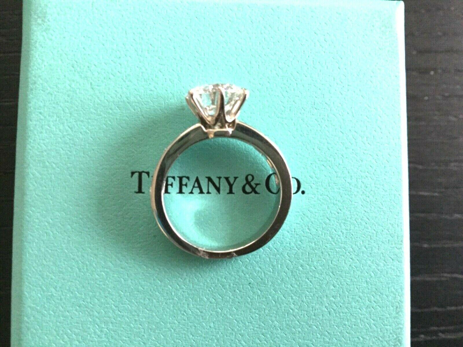 Tiffany & Co. Platinum Diamond 2.14 Carat Round Engagement Ring E VS1 4