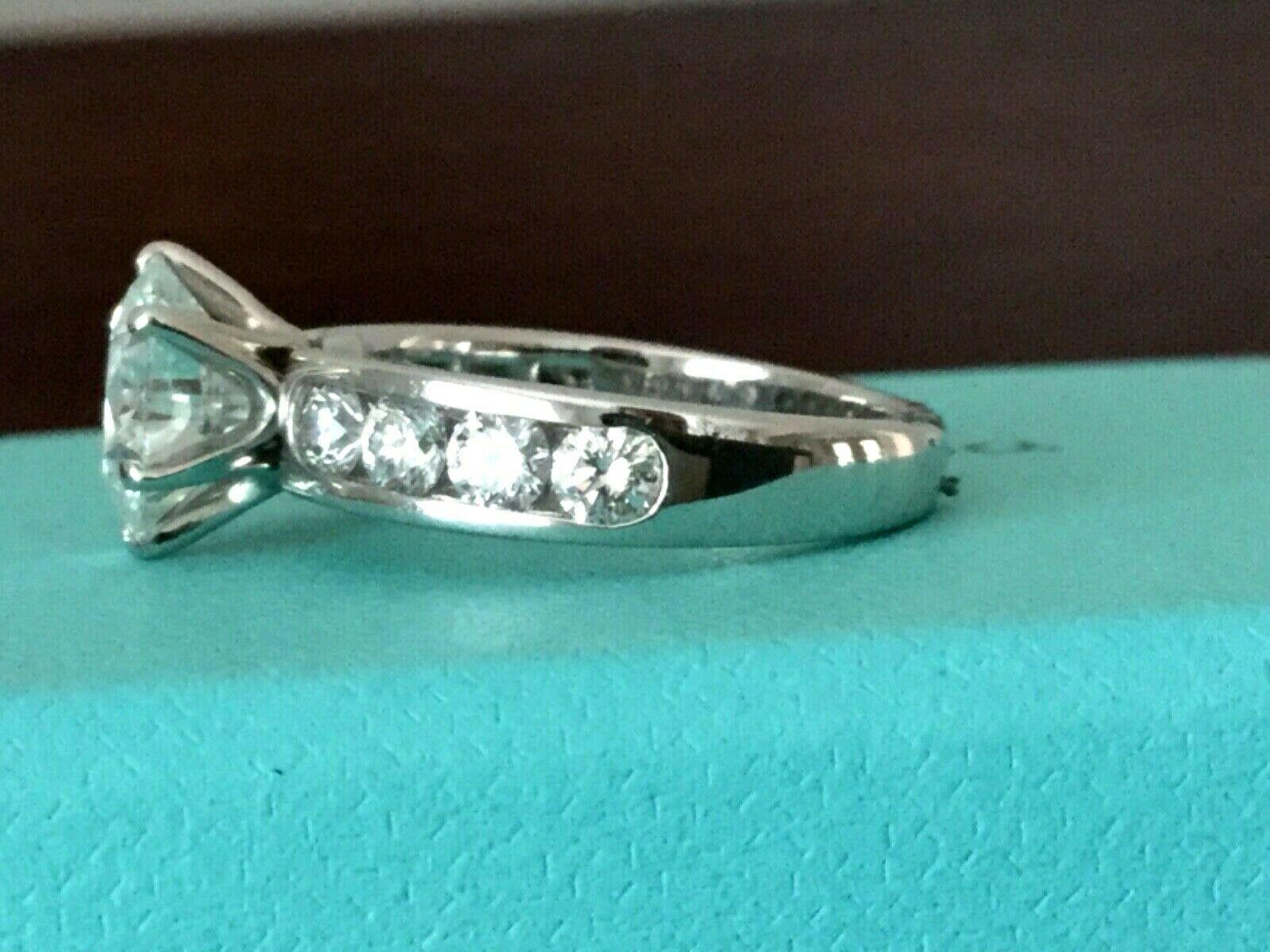 Women's Tiffany & Co. Platinum Diamond 2.14 Carat Round Engagement Ring E VS1