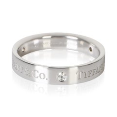 Tiffany & Co. Platinum Diamond 4mm T&Co. Band