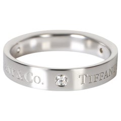 Tiffany & Co. Platinum Diamond 4mm T&Co. Band