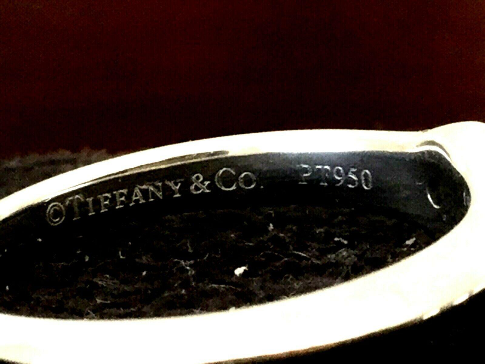 Tiffany & Co. Platinum Diamond .53 Carat Round Ring I Color VS1 Clarity Exc Cut 1