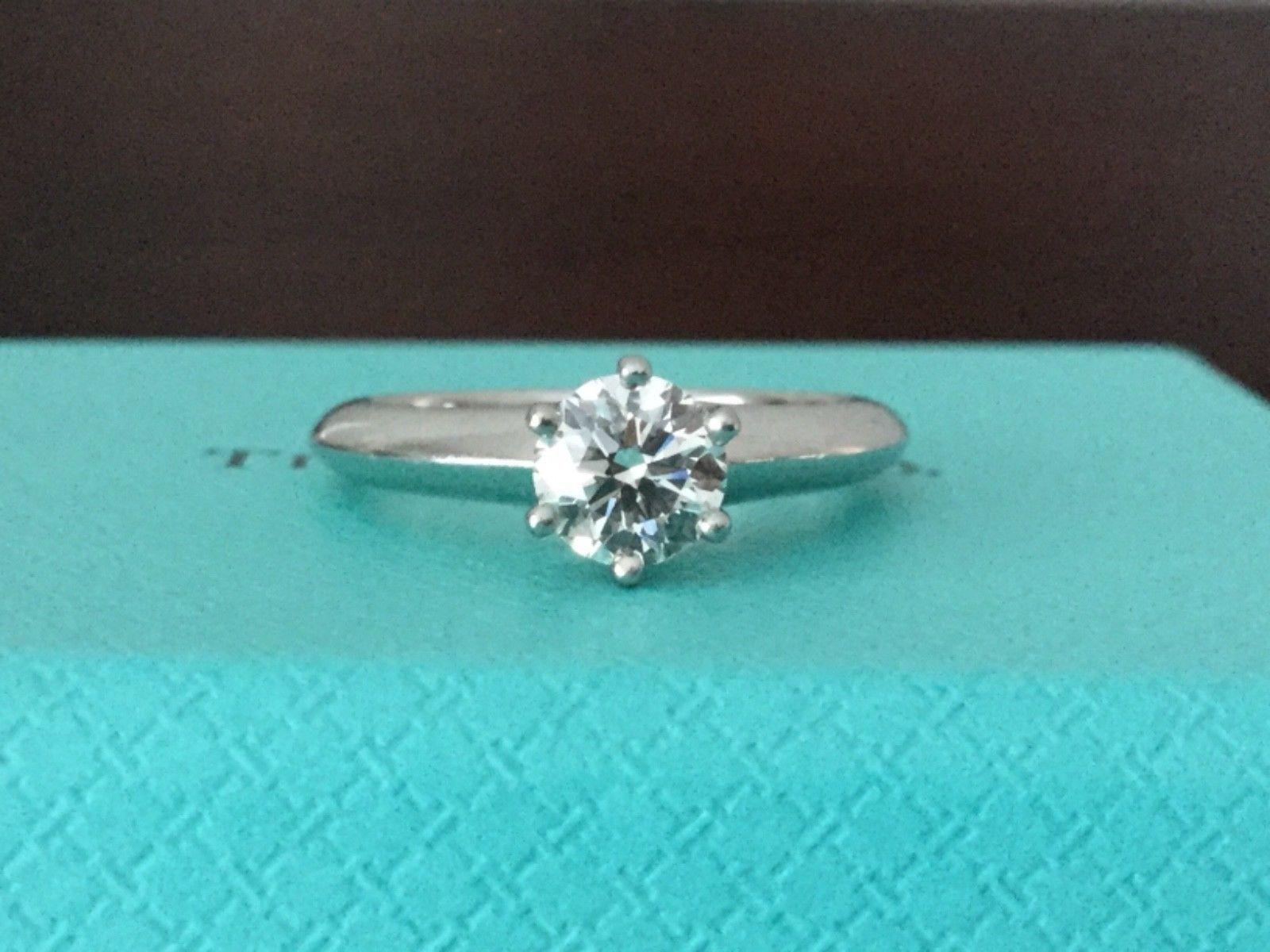 Tiffany & Co. Platinum Diamond .62 Carat Round Engagement Ring I VS1 Triple Exc 6