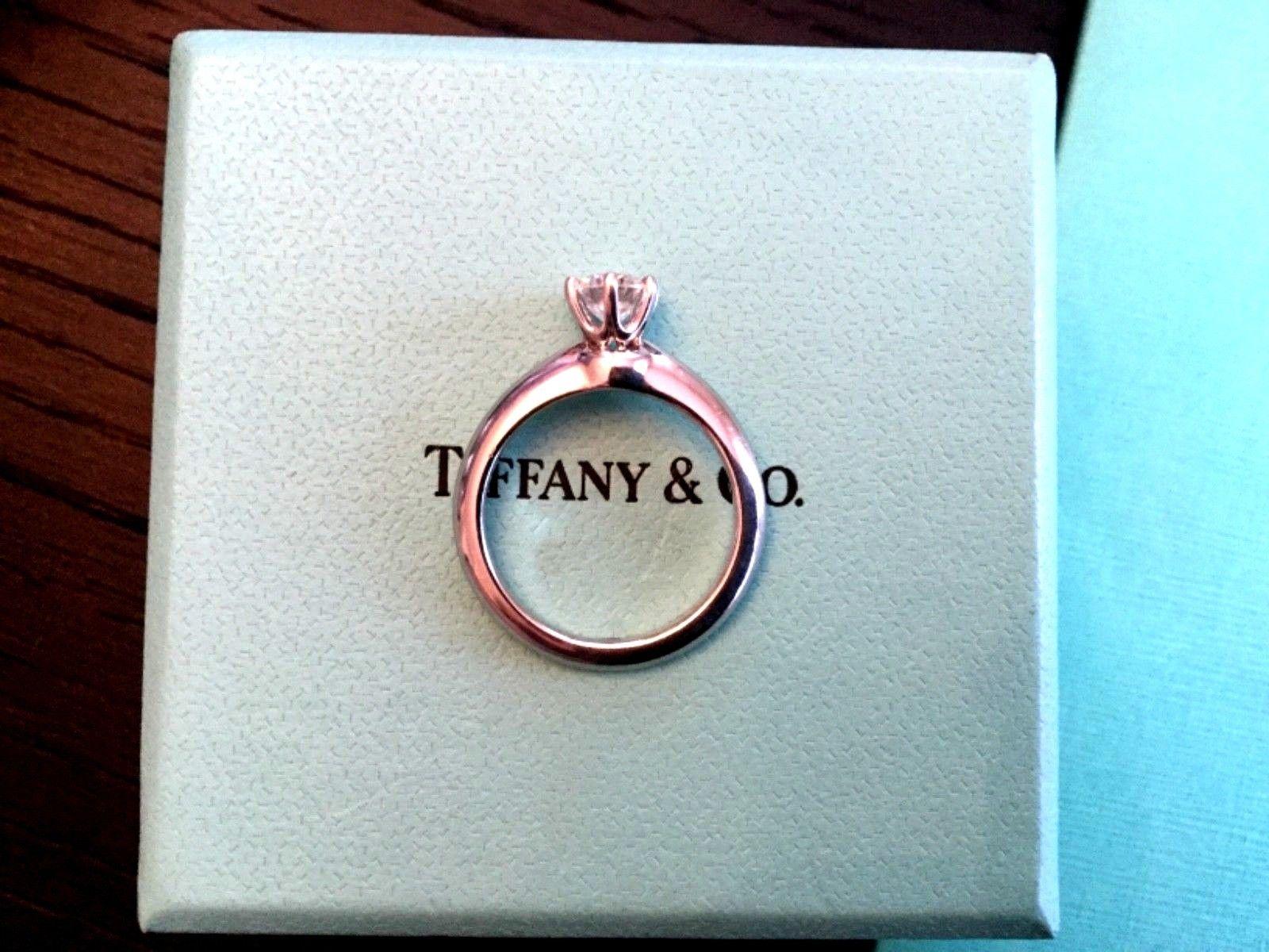 Tiffany & Co. Platinum Diamond .62 Carat Round Engagement Ring I VS1 Triple Exc 7