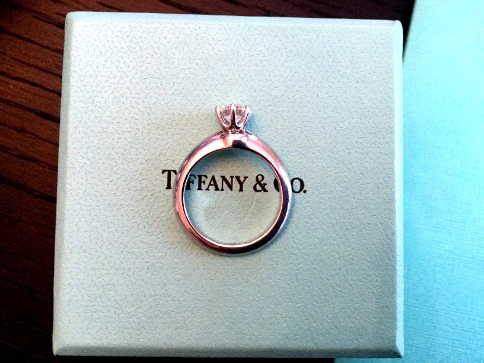 Tiffany & Co. Platinum Diamond .62 Carat Round Engagement Ring I VS1 Triple Exc 6