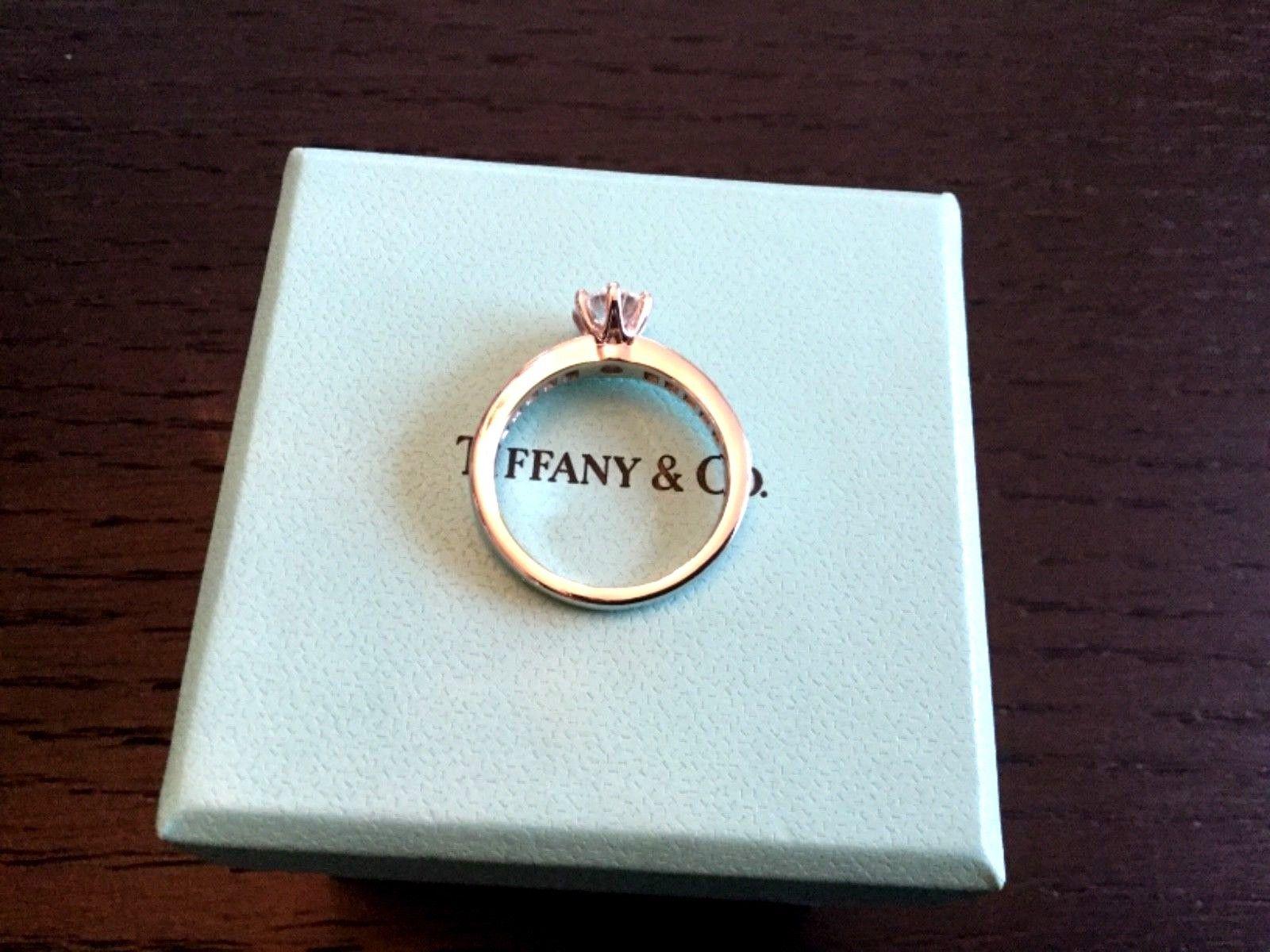 Tiffany & Co. Platinum Diamond .74 Carat Round Engagement Ring 5