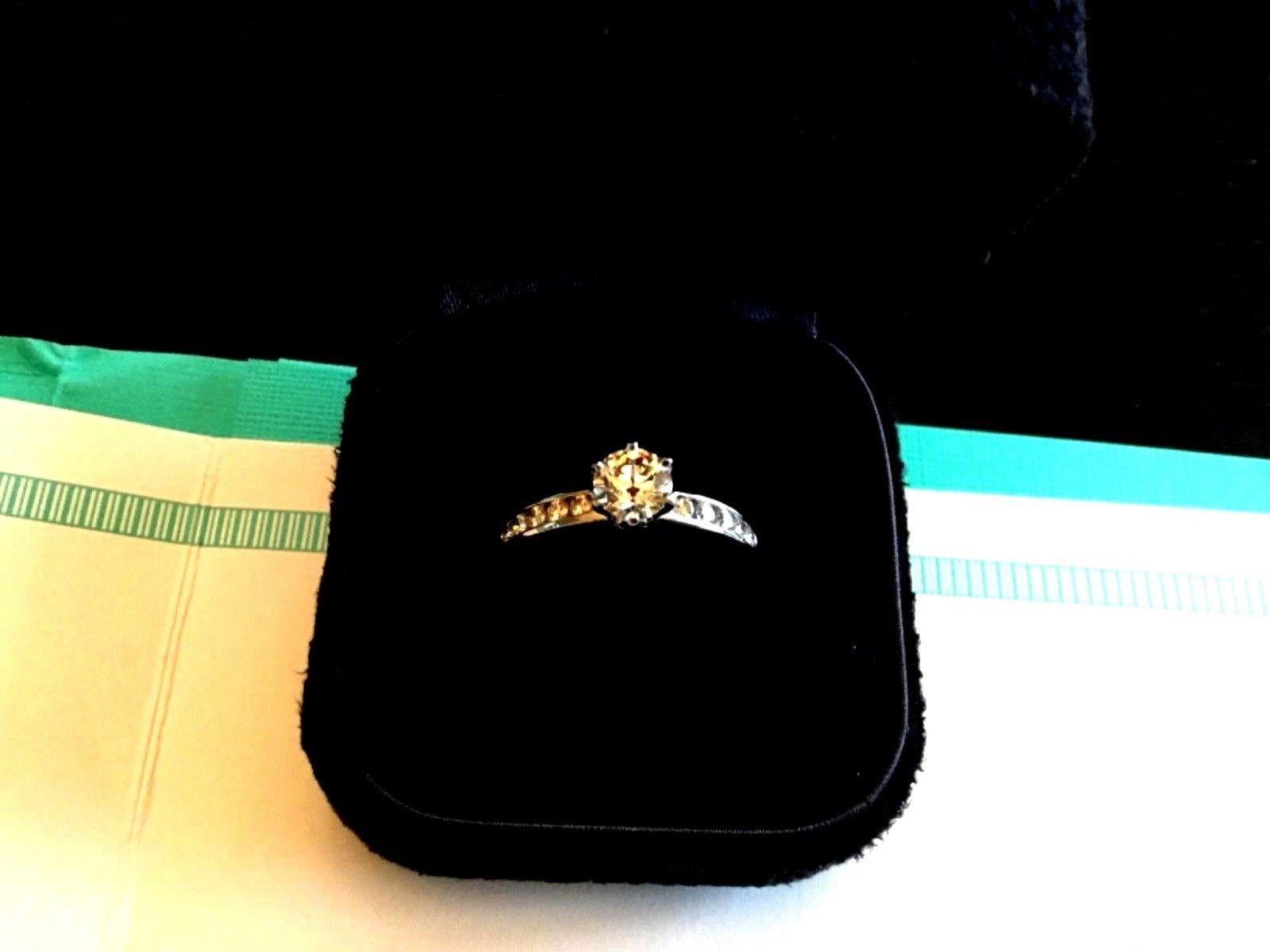 Tiffany & Co. Platinum Diamond .74 Carat Round Engagement Ring 6