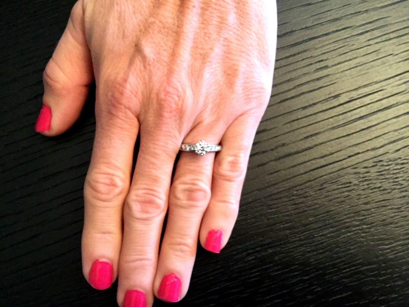 Women's Tiffany & Co. Platinum Diamond .74 Carat Round Engagement Ring