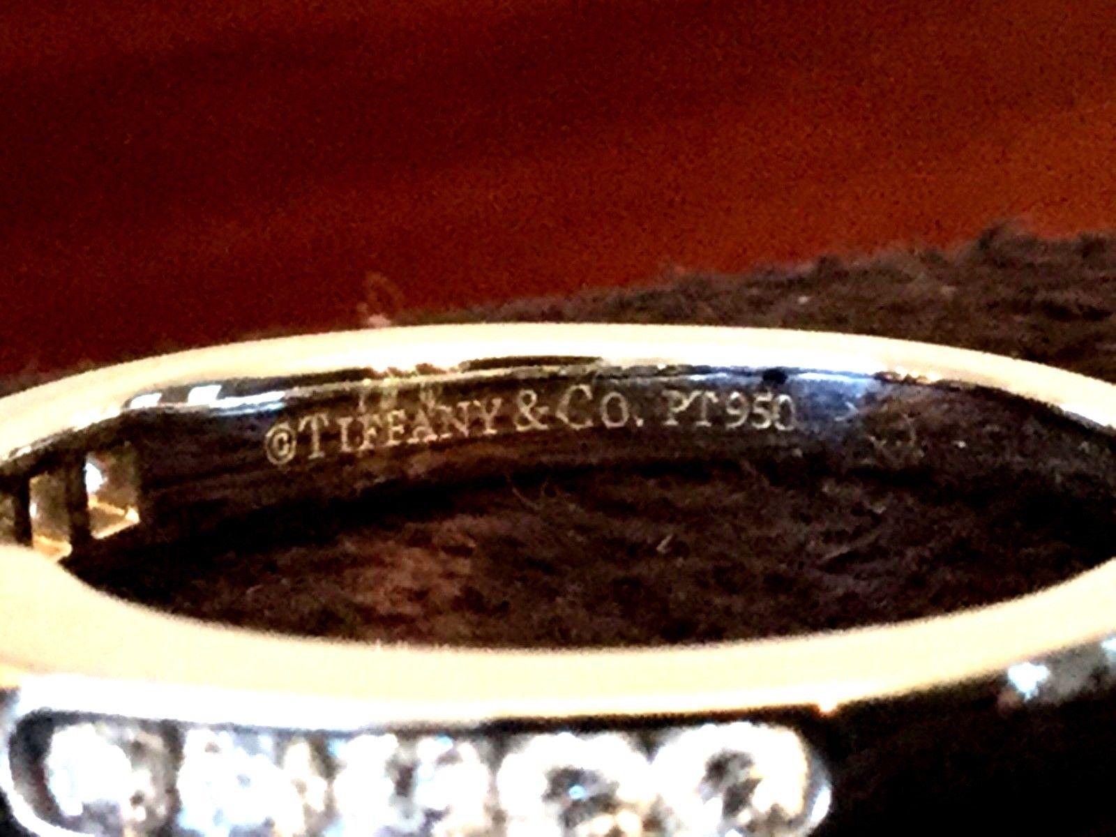 Tiffany & Co. Platinum Diamond .74 Carat Round Engagement Ring 3