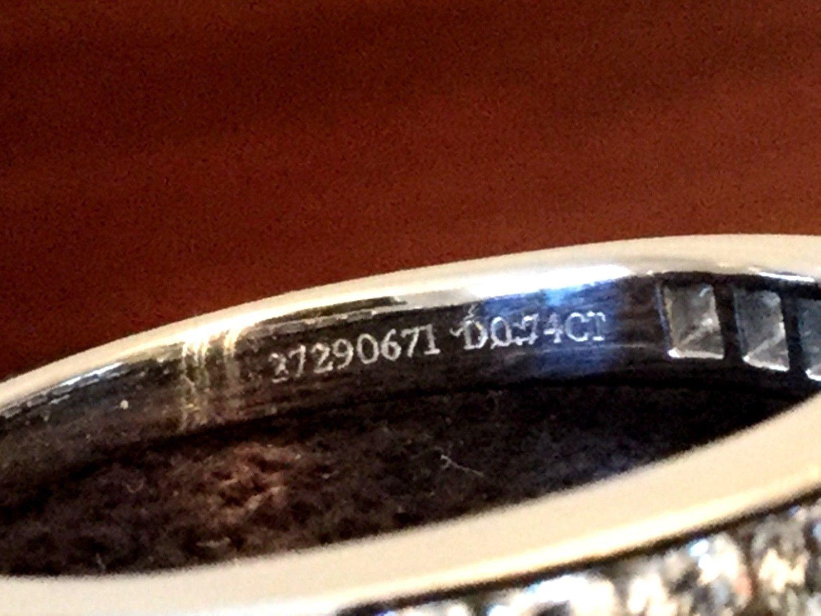 Tiffany & Co. Platinum Diamond .74 Carat Round Engagement Ring 4