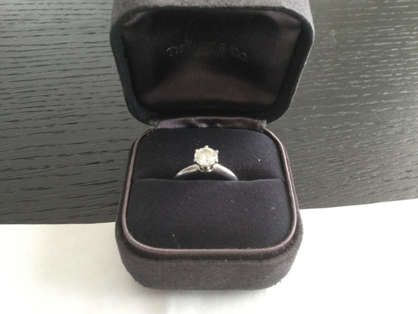 Tiffany & Co. Platinum Diamond .78 Carat Round Engagement Ring I VVS1 For Sale 6