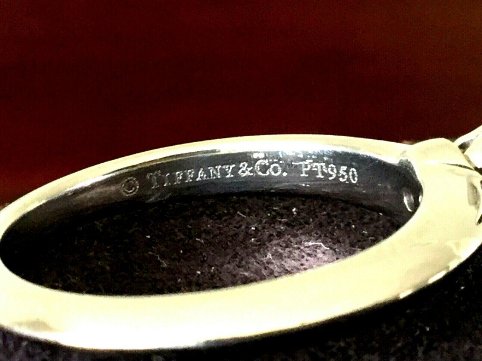 Tiffany & Co. Platinum Diamond .80 Carat Round Engagement Ring H VS2 For Sale 1