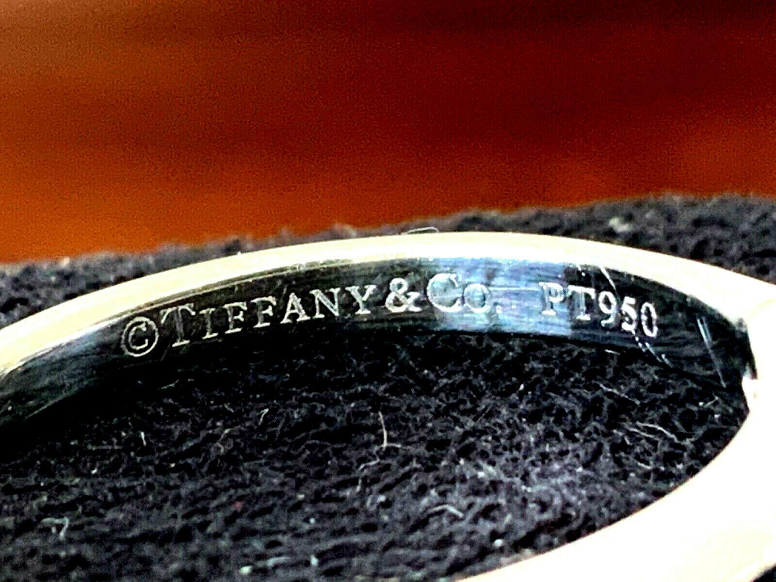 Tiffany & Co. Platinum Diamond .92 Carat Round Ring G VVS2 Triple Excellent Cut For Sale 7