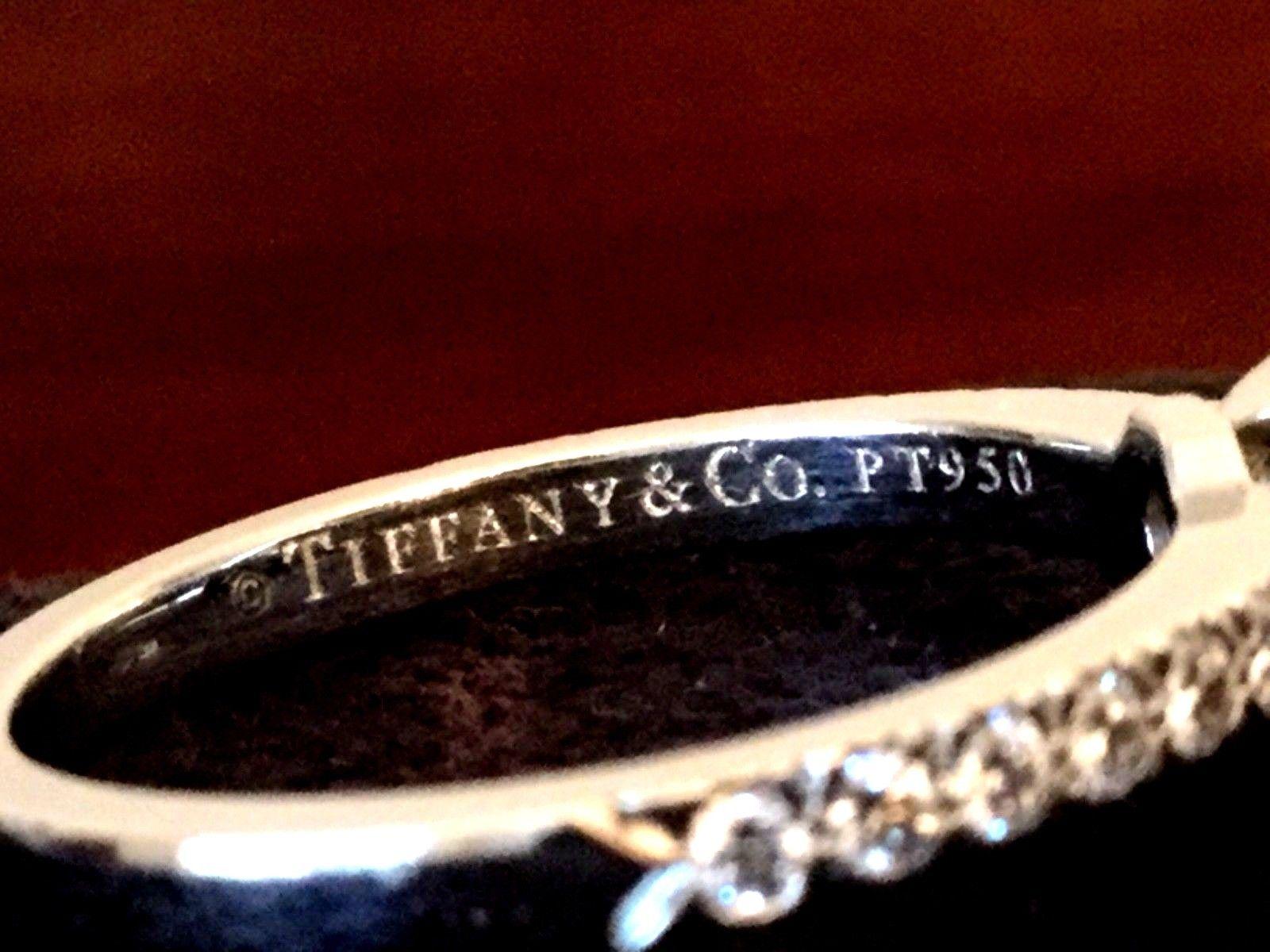 Tiffany & Co. Platinum Diamond .95 Carat Novo Engagement Ring Triple Excellent 5