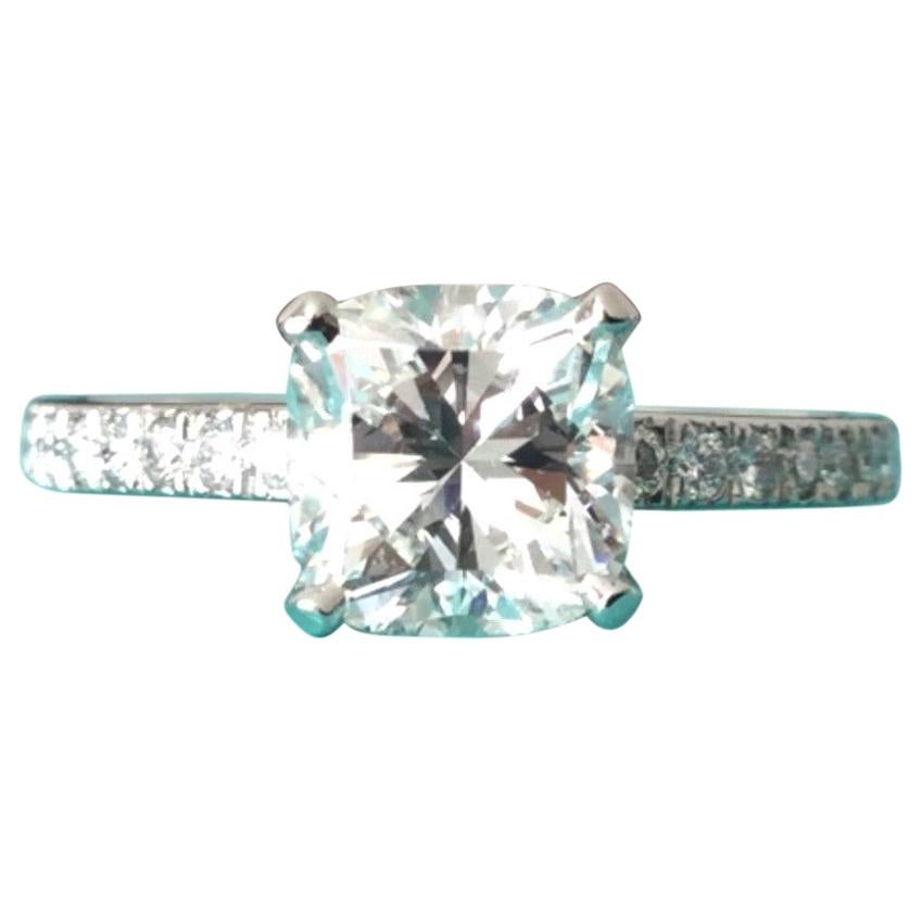 Tiffany & Co. Platinum Diamond .95 Carat Novo Engagement Ring Triple Excellent