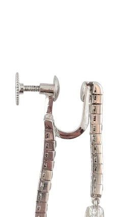 Tiffany & Co. Platinum Diamond and Onyx Tear Drop Earrings