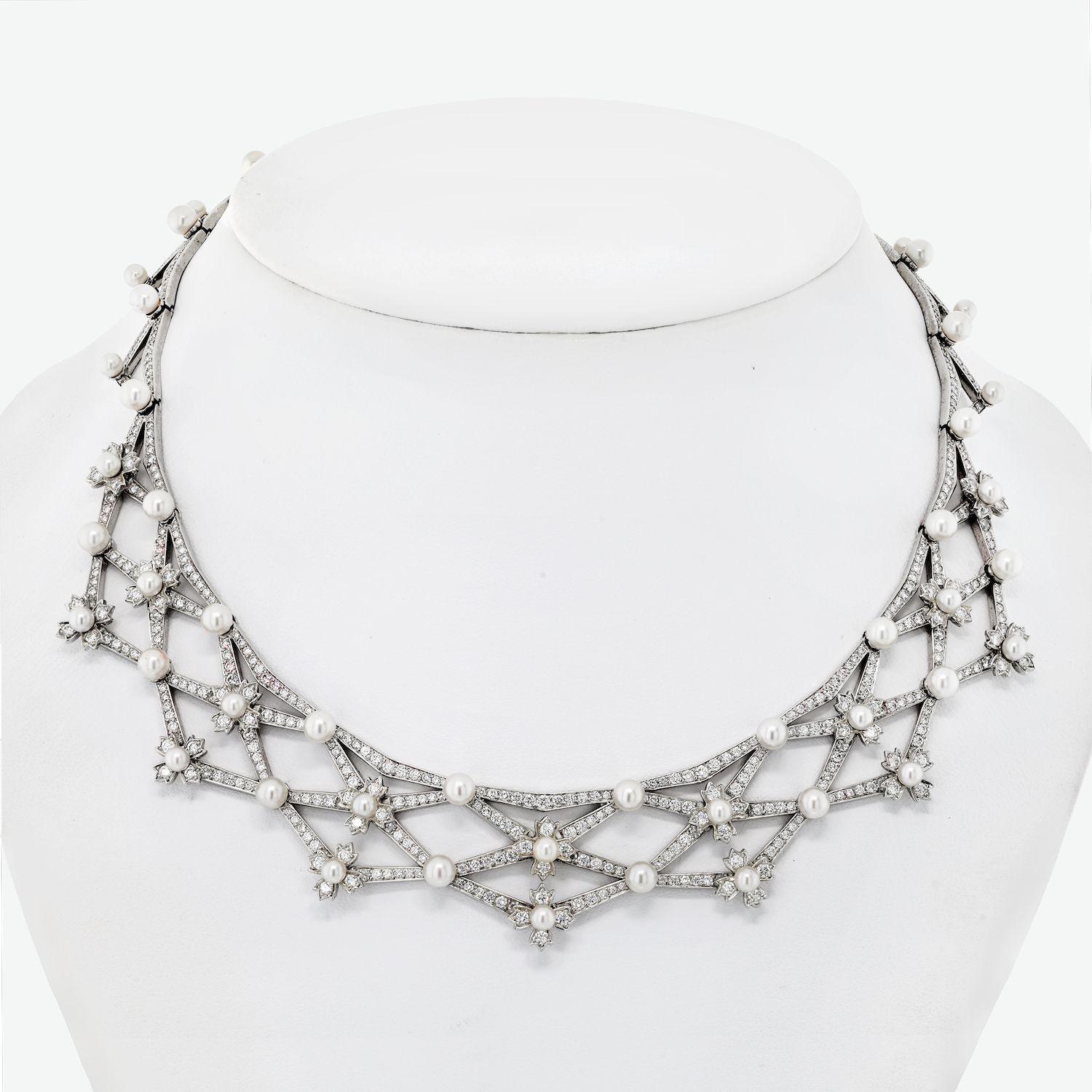 diamond bib necklace