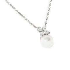 Tiffany & Co. Platinum Diamond and Pearl Victoria Necklace 60008151
