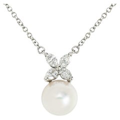 Tiffany & Co. Platinum Diamond and Pearl Victoria Necklace 60008151