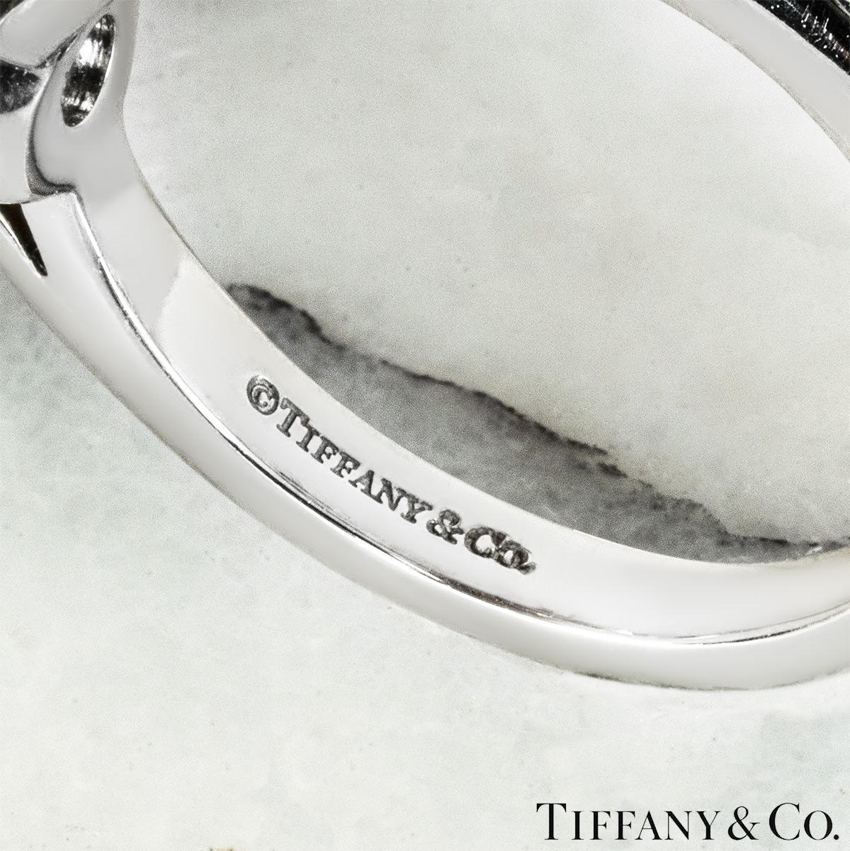 Tiffany & Co. Platinum Diamond and Sapphire Ring 1.06ct E/VS1 For Sale 1