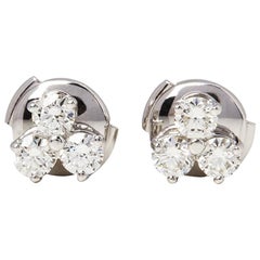 Tiffany & Co. Platinum Diamond Aria Stud Earrings