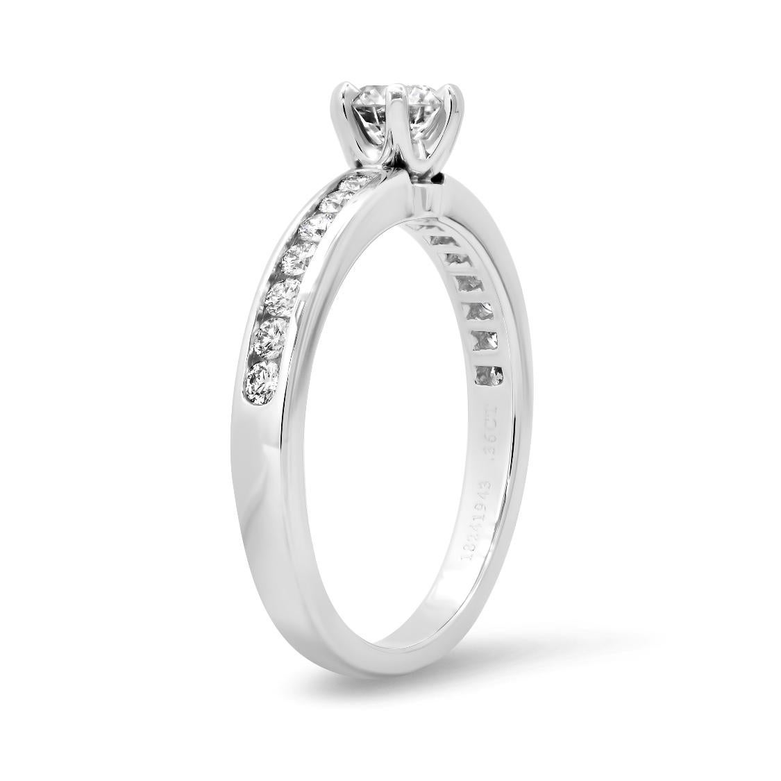 TIFFANY & Co. Platin Diamantband .36ct Diamant Verlobungsring 6 3