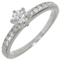 TIFFANY & Co. Bague de fiançailles en platine avec diamant .43ct 4.5