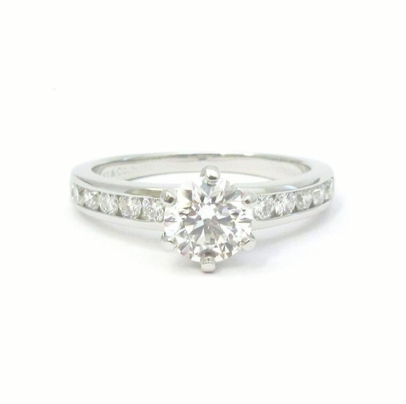 TIFFANY & Co. Platinum Diamond Band .90ct Diamond Engagement Ring 6.75

Metal: Platinum
Size: 6.75. The ring is sizable. You can take it to Tiffany for being resized if necessary
Weight: 5.80 grams
Center diamond: 1 round brilliant diamond, carat