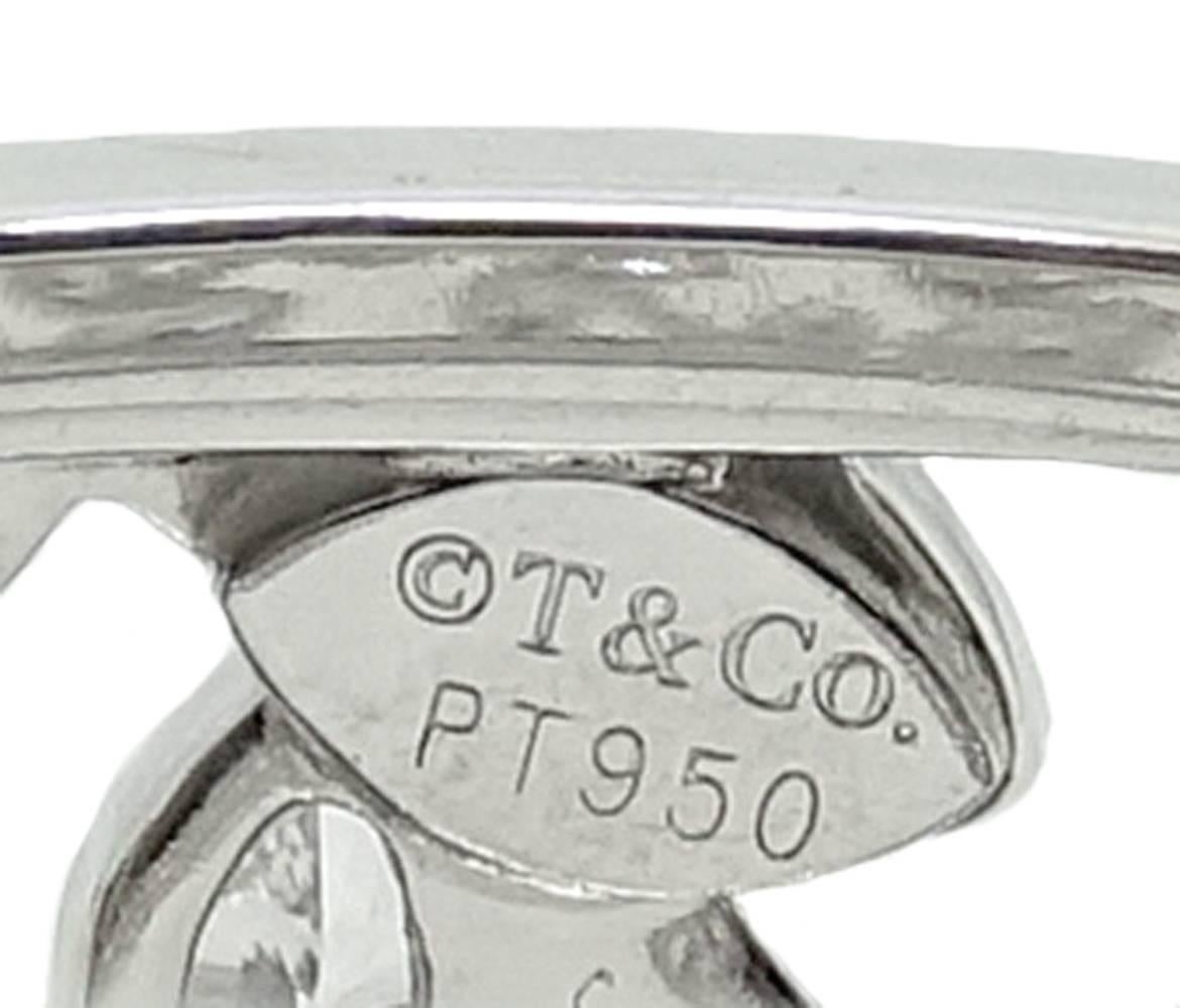 Tiffany & Co. Platinum Diamond Band Ring In Excellent Condition For Sale In Naples, FL