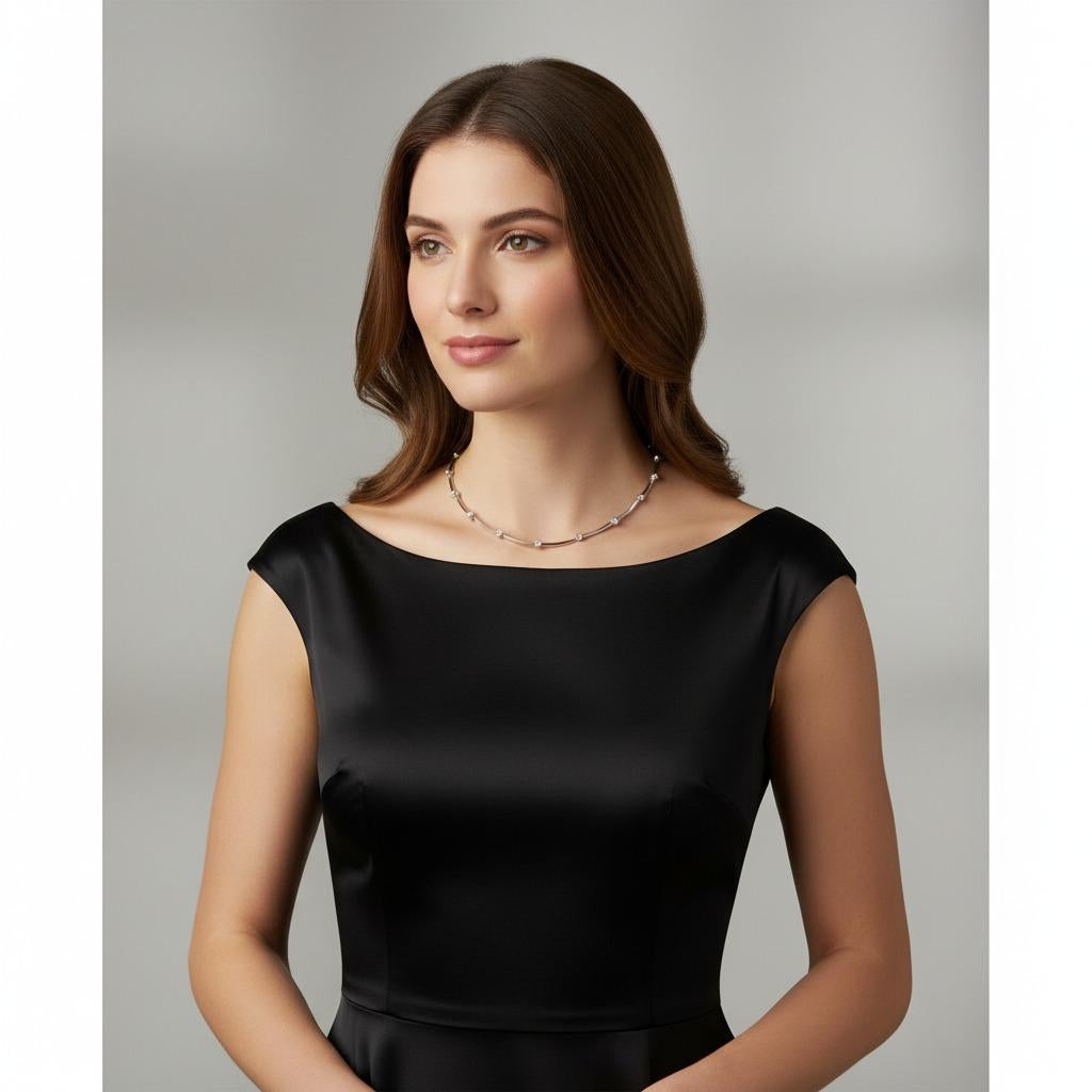 Tiffany & Co. Collana A Link in platino con diamanti a castone - .95ctw, G/VS1

Questa raffinata collana di diamanti in platino di Tiffany & Co. presenta una linea continua di diamanti tondi brillanti incastonati, elegantemente collegati da eleganti