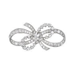 Tiffany & Co. Platinum Diamond Bow Tie Brooch