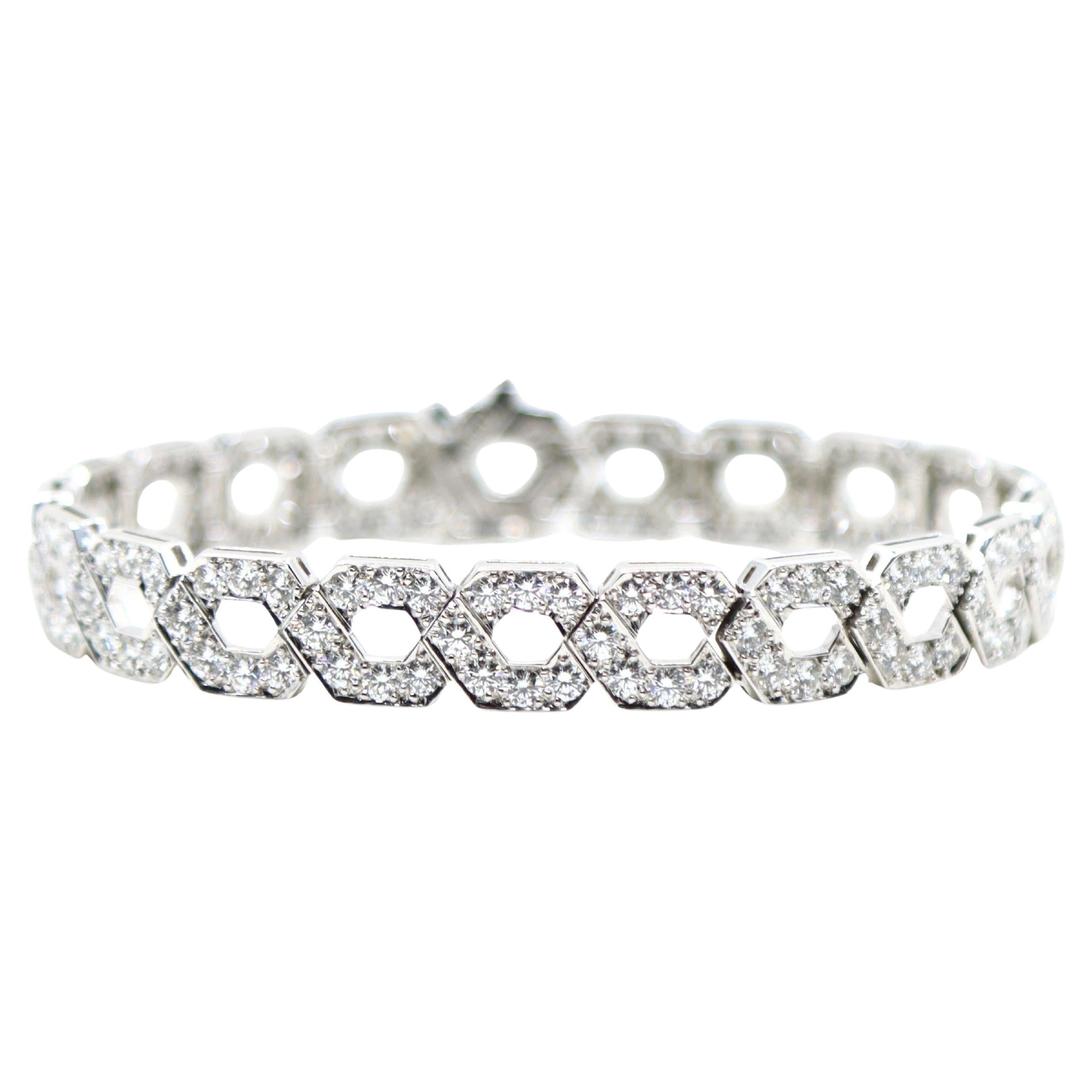 Tiffany 
Co. Platinum Diamond Bracelet en vente