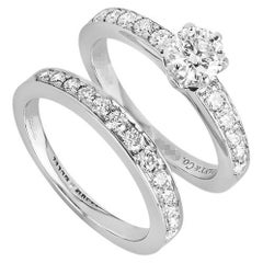 Tiffany & Co. Platinum Diamond Bridal Set 0.46ct F/VS1