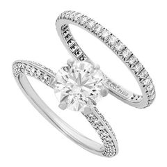 Tiffany & Co. Platinum Diamond Bridal Set 1.60 Carat F/VVS2