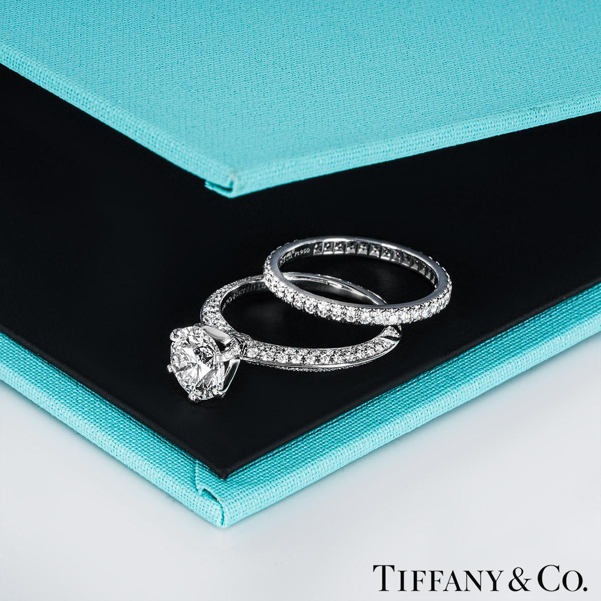 Tiffany & Co. Platinum Diamond Bridal Set 1.60 Carat F/VVS2 For Sale 3