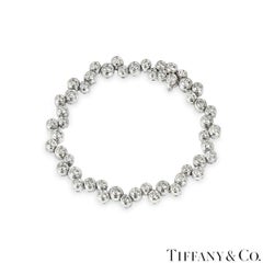 Tiffany & Co. Bracelet bulle en platine avec diamant 3.65ct TDW